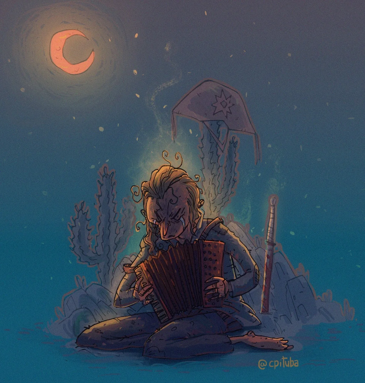 Lamento de Corisco, ilustra&ccedil;&atilde;o de Caique Pituba