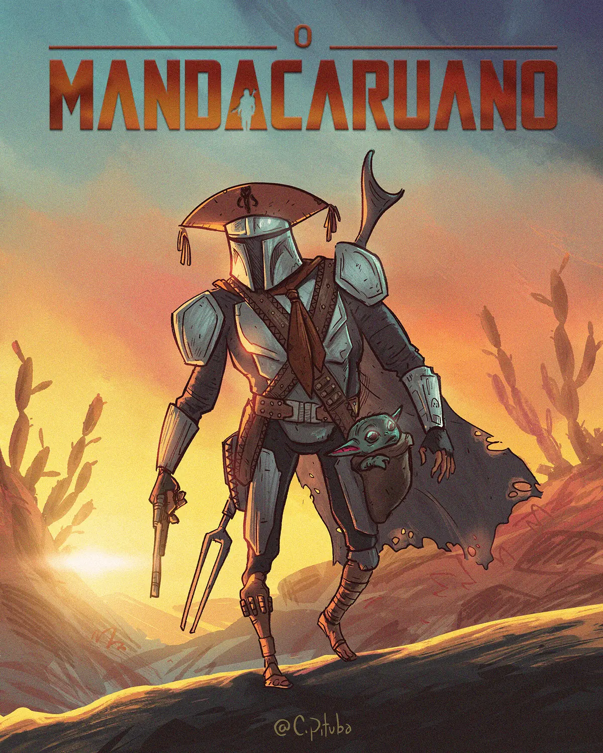 O Mandacaruano, ilustra&ccedil;&atilde;o de Caique Pituba