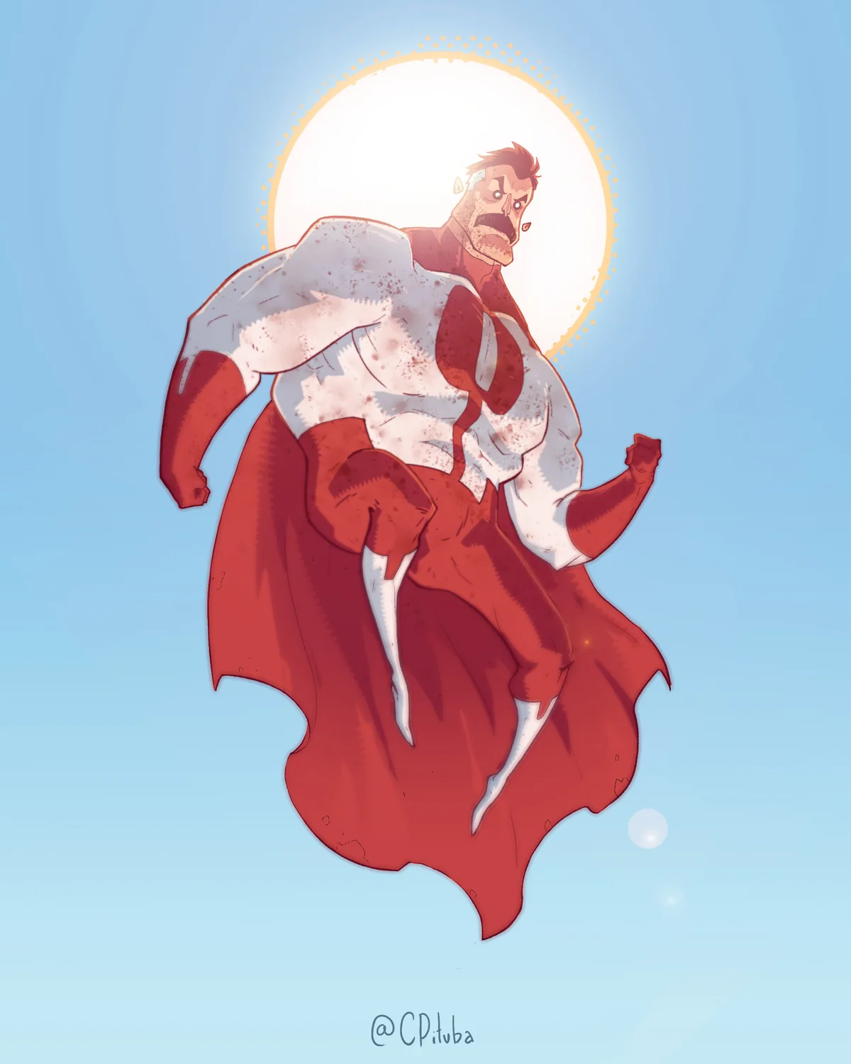Omni-Man, ilustra&ccedil;&atilde;o de Caique Pituba